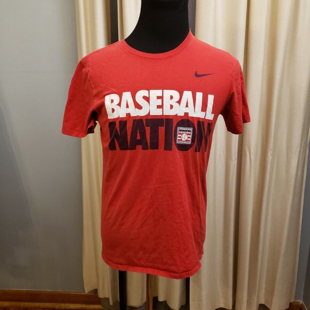 The Nike Tee Size Medium Men's T-Shirt Baseball Nation Red